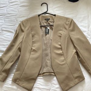 Express crop beige blazer